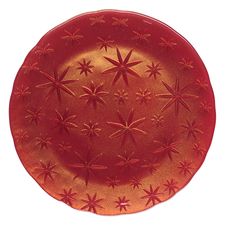 Блюдо Stars, 32 см, красное, хрусталь, Nachtmann