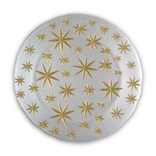 Блюдо Golden Stars, 32 см, белое, хрустальное стекло, Nachtmann