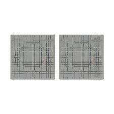 Набор блюд SQUARE 2 шт. квадратных 21х21 см, бессвинцовый хрусталь дымчатый, Nachtmann
