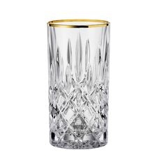 Набор высоких стаканов Noblesse GOLD, 375 мл, 2 шт, бессвинцовый хрусталь, золото 24к, Nachtmann