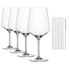 Набор бокалов TASTES GOOD: 4 бокала 630 мл, 4 трубочки, 1 щетка для чистки, Nachtmann