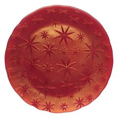 Блюдо Stars, 32 см, красное, хрусталь, Nachtmann