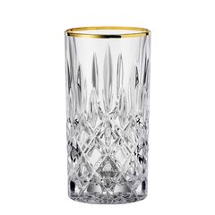 Набор высоких стаканов Noblesse GOLD, 375 мл, 2 шт, бессвинцовый хрусталь, золото 24к, Nachtmann