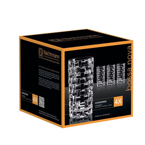 Набор высоких стаканов Bossa Nova Longdrink Set/4, 4 шт., 395 мл, хрусталь, Nachtmann, изображение 7