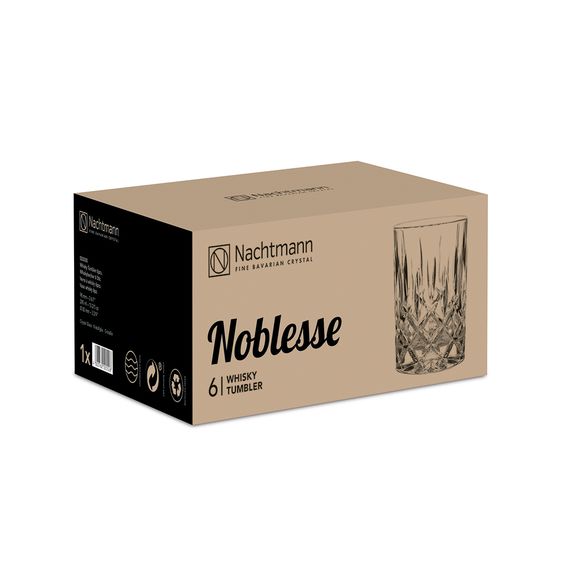 Набор из 6-ти стаканов для виски NOBLESSE, объем: 375 мл, цвет: прозрачный, бессвинцовый хрусталь, 101418/6, Nachtmann, изображение 2