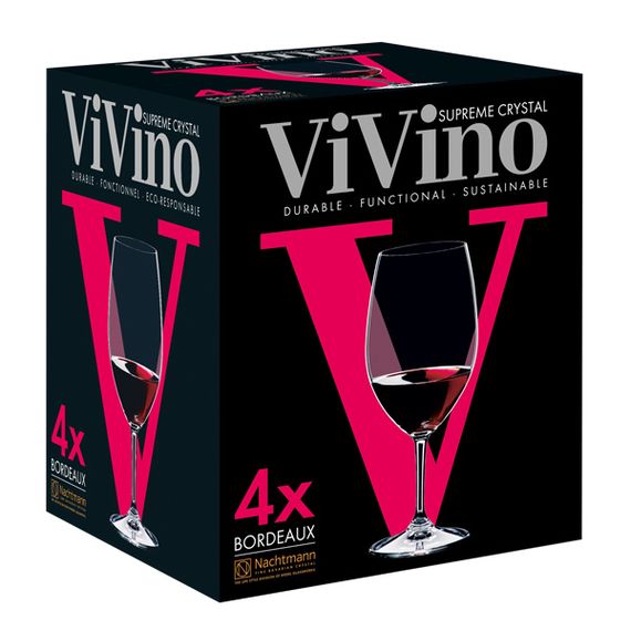 Набор из 4-х бокалов для красного вина (Bordeaux ), Vivino, объем: 610 мл, h=217 мм, d=95 мм, бессвинцовый хрусталь, 103738, Nachtmann, изображение 4