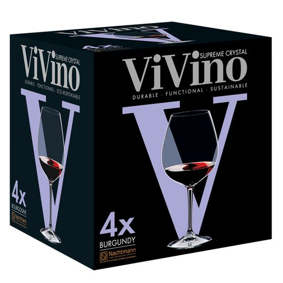 Набор из 4-х бокалов для красного вина (Burgundy), Vivino, объем: 700 мл, h=215 мм, d=108 мм, бессвинцовый хрусталь, 103740, Nachtmann, изображение 4