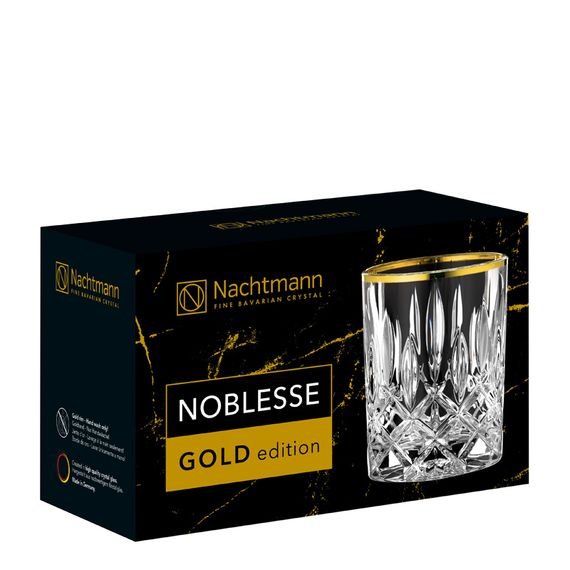 Набор низких стаканов для виски Noblesse GOLD, 295 мл, 2 шт, бессвинцовый хрусталь, золото 24к, Nachtmann, изображение 5