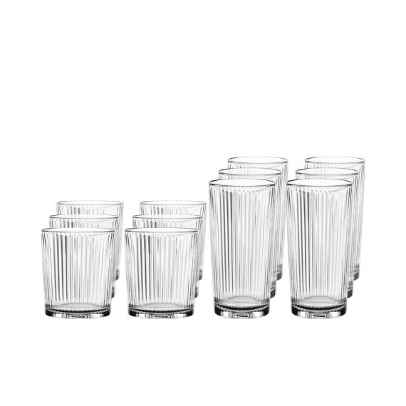 Набор из 12-ти стаканов Aperitivo (6 высоких стаканов 395 мл + 6 низких стаканов 370 мл), хрусталь, Nachtmann
