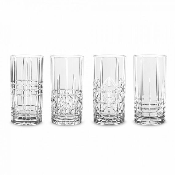 Набор высоких стаканов Highland Longdrink Set of 4, 4 шт., 375 мл, хрусталь, Nachtmann